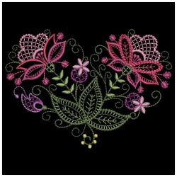 Heirloom Jacobean Flowers 2 12(Sm) machine embroidery designs