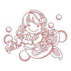 Redwork Mermaids 2 01(Lg) machine embroidery designs