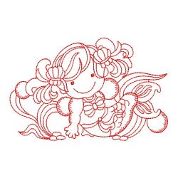 Redwork Mermaids 2 02(Sm) machine embroidery designs