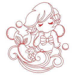 Redwork Mermaids 2 04(Md) machine embroidery designs