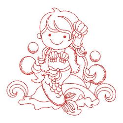 Redwork Mermaids 2 05(Lg) machine embroidery designs
