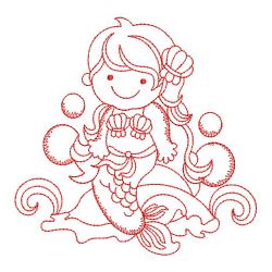 Redwork Mermaids 2 05(Md) machine embroidery designs