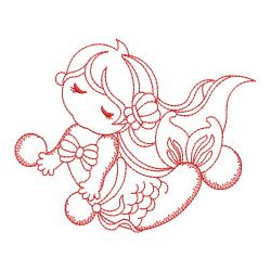 Redwork Mermaids 2 07(Sm) machine embroidery designs