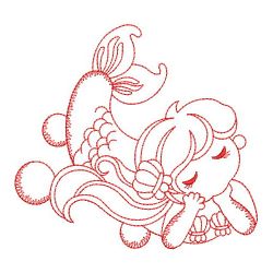 Redwork Mermaids 2 08(Sm) machine embroidery designs