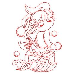 Redwork Mermaids 2 09(Md) machine embroidery designs