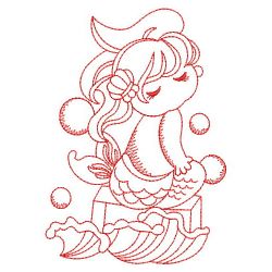 Redwork Mermaids 2 09(Sm) machine embroidery designs