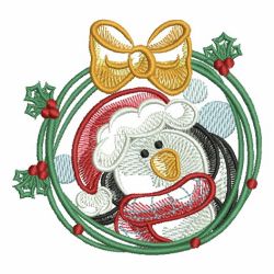 Sketched Christmas Penguin 02 machine embroidery designs