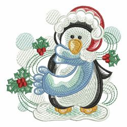 Sketched Christmas Penguin 03