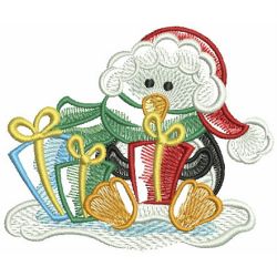 Sketched Christmas Penguin 06 machine embroidery designs