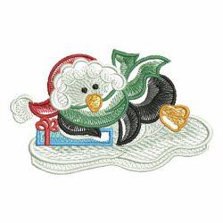 Sketched Christmas Penguin 07 machine embroidery designs