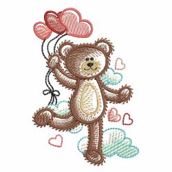 Sketched Valentine Bears 04 machine embroidery designs