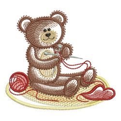 Sketched Valentine Bears 07 machine embroidery designs