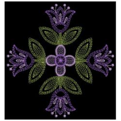Rippled Flower Quilts 4 07(Sm) machine embroidery designs