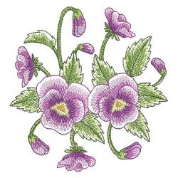 Watercolor Pansy 01(Sm) machine embroidery designs