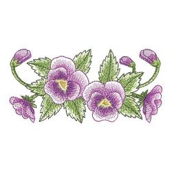 Watercolor Pansy 03(Sm) machine embroidery designs