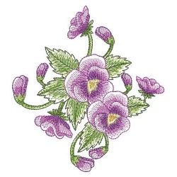 Watercolor Pansy 06(Md) machine embroidery designs