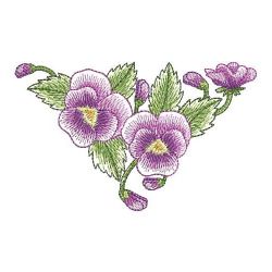 Watercolor Pansy 08(Lg) machine embroidery designs