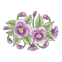 Watercolor Pansy 09(Md) machine embroidery designs