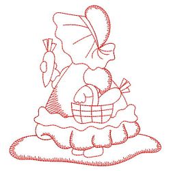 Redwork Sunbonnet 2 06(Md) machine embroidery designs