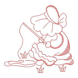 Redwork Sunbonnet 2 09(Sm) machine embroidery designs