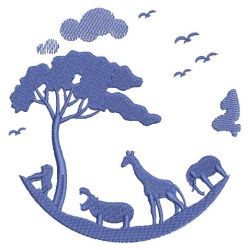 African Animal Silhouettes 2 01(Md) machine embroidery designs