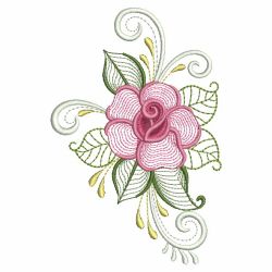 Rippled Heirloom Roses 4(Sm) machine embroidery designs
