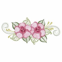 Rippled Heirloom Roses 4 02(Md) machine embroidery designs