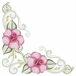 Rippled Heirloom Roses 4 03(Sm) machine embroidery designs