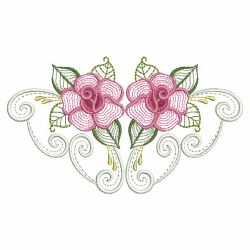 Rippled Heirloom Roses 4 04(Md) machine embroidery designs