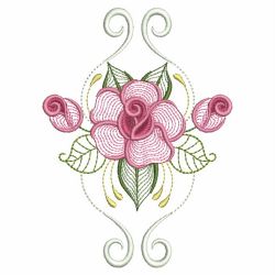 Rippled Heirloom Roses 4 06(Lg) machine embroidery designs