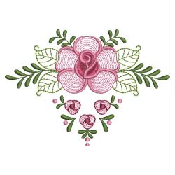 Rippled Heirloom Roses 4 07(Lg) machine embroidery designs