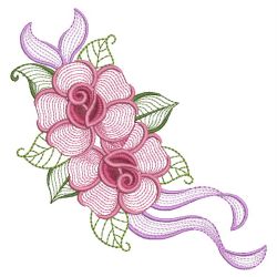 Rippled Heirloom Roses 4 10(Md) machine embroidery designs