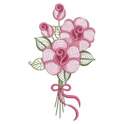 Rippled Heirloom Roses 4 11(Sm) machine embroidery designs