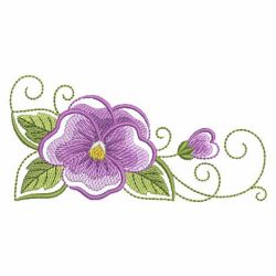 Watercolor Pansy 01(Md) machine embroidery designs