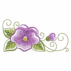 Watercolor Pansy 01(Lg) machine embroidery designs