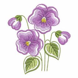 Watercolor Pansy 04(Sm) machine embroidery designs