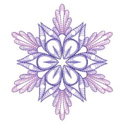 Rippled Colorful Snowflake 01(Md) machine embroidery designs