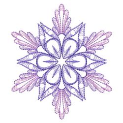 Rippled Colorful Snowflake 01(Md) machine embroidery designs