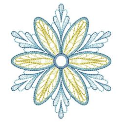 Rippled Colorful Snowflake 02(Md) machine embroidery designs
