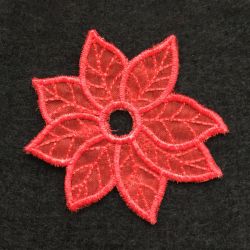 FSL LED Candle Poinsettia 03 machine embroidery designs