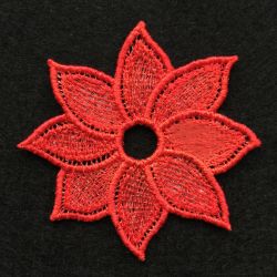 FSL LED Candle Poinsettia 06 machine embroidery designs