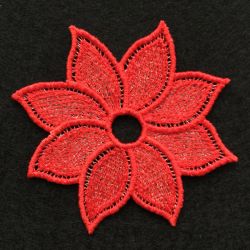 FSL LED Candle Poinsettia 07 machine embroidery designs