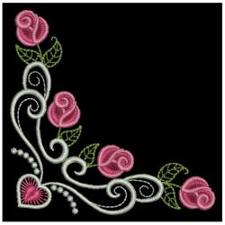 Heirloom Elegant Rose Corner 2 machine embroidery designs