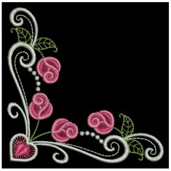 Heirloom Elegant Rose Corner 2 02 machine embroidery designs