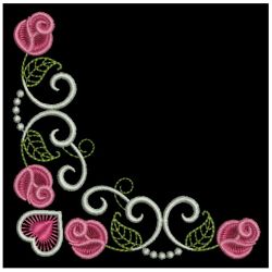 Heirloom Elegant Rose Corner 2 03 machine embroidery designs