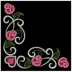 Heirloom Elegant Rose Corner 2 04 machine embroidery designs