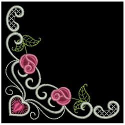Heirloom Elegant Rose Corner 2 05 machine embroidery designs