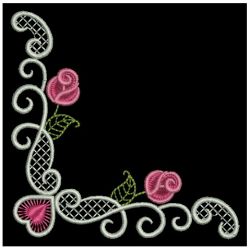 Heirloom Elegant Rose Corner 2 08 machine embroidery designs