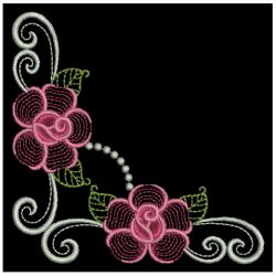 Heirloom Elegant Rose Corner 1 10 machine embroidery designs
