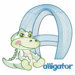 Rippled Animals Alphabet(Md) machine embroidery designs